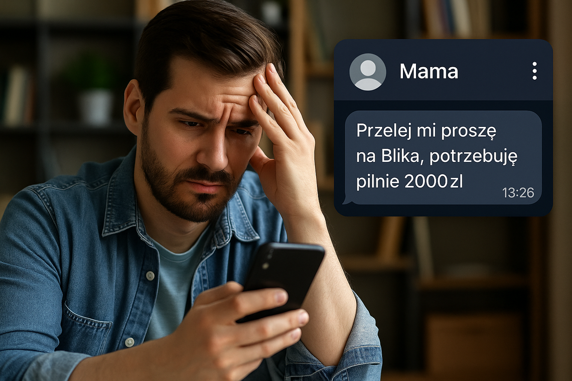 Chełmianin stracił ponad 2 tysiące złotych po prośbie o Blika od „matki”