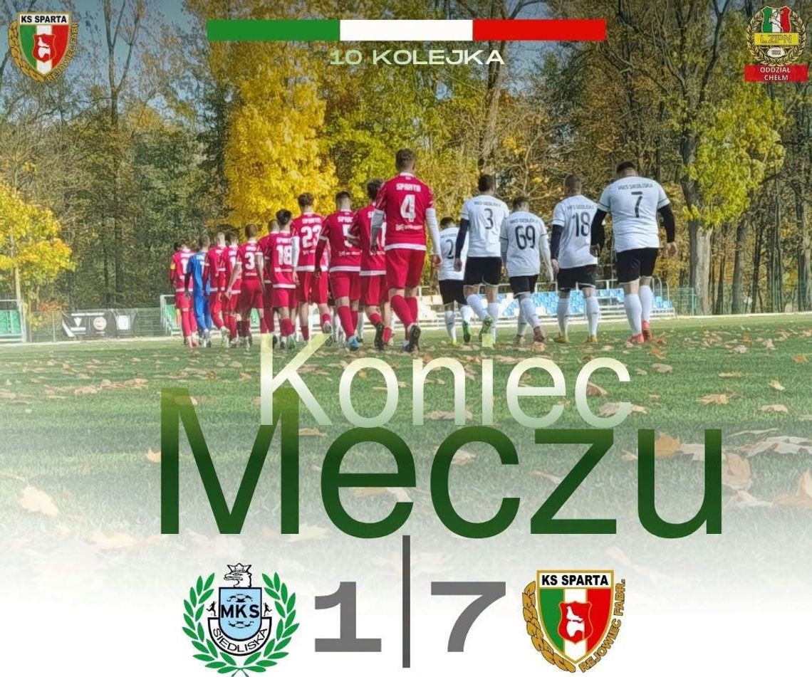 Chełmska klasa A. Sparta Rejowiec Fabryczny się oddaliła Sparta Rejowiec Fabryczny