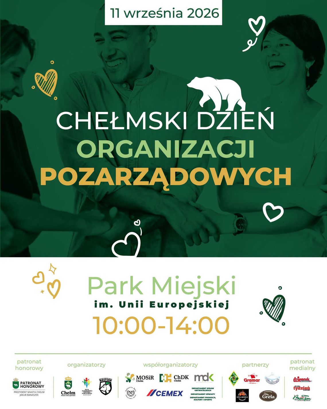 Chełmski Dzień Organizacji Pozarządowych. Park wypełni się społeczną energią 11 września mieszkańcy Chełma będą mogli wziąć udział w Chełmskim Dniu Organizacji Pozarządowych.