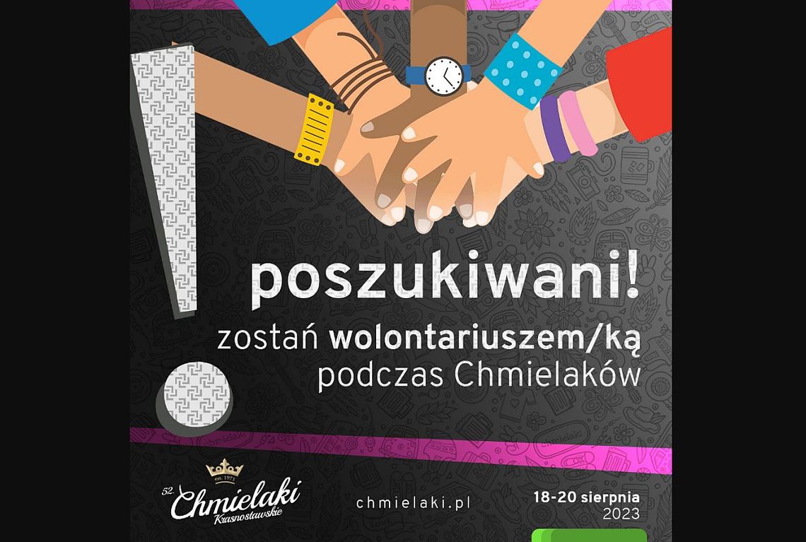 Chmielaki 2023. Organizatorzy poszukają wolonatariuszy