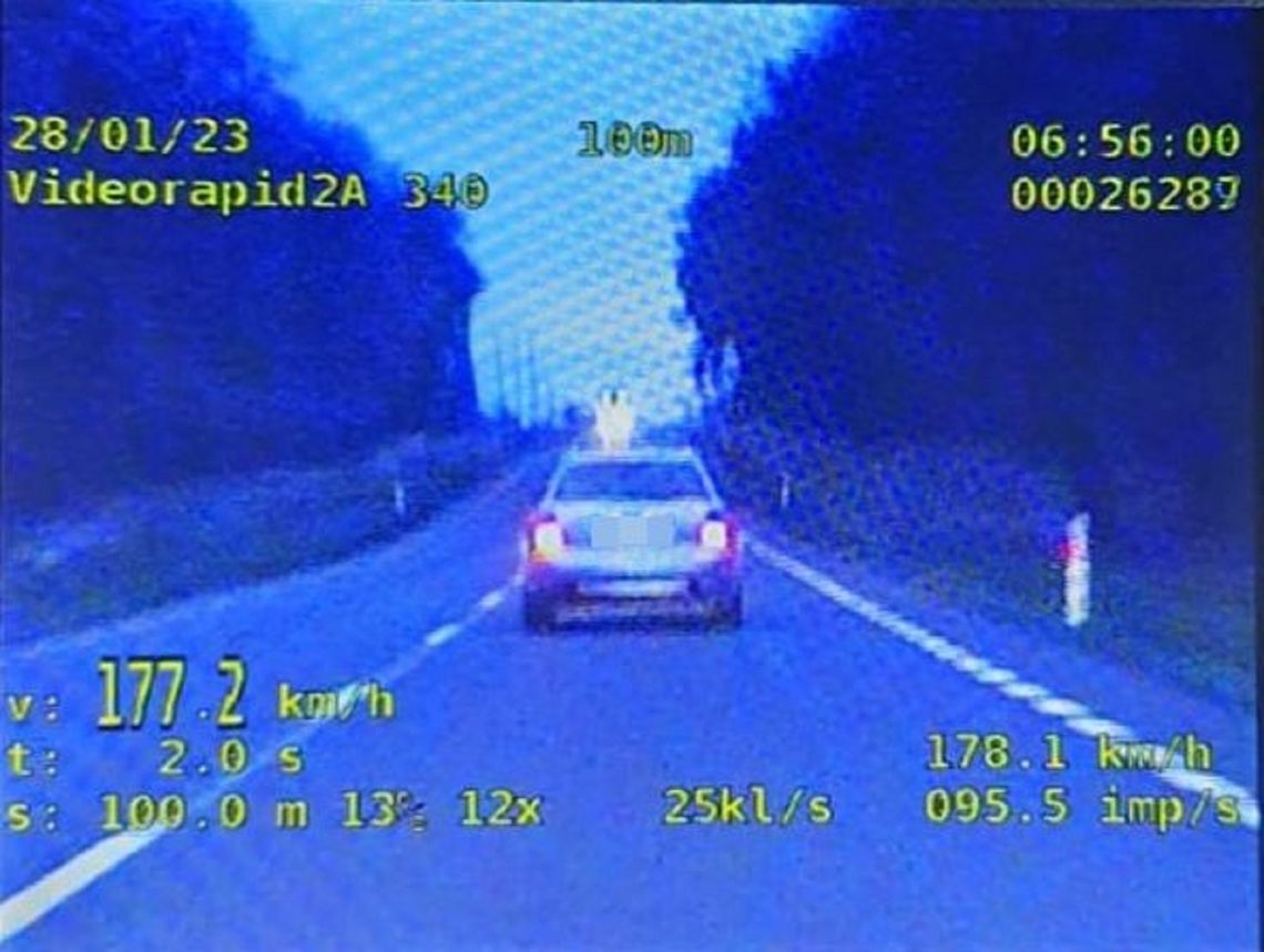 2,5 tys. zł mandatu i 15 punktów karnych za 177 km/h na liczniku audi