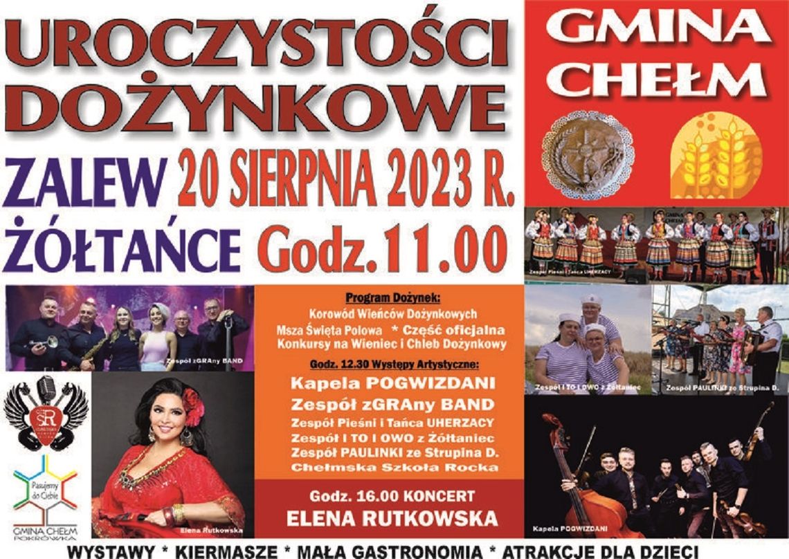 Dożynki 2023 w gminie Chełm. ZAPROSZENIE