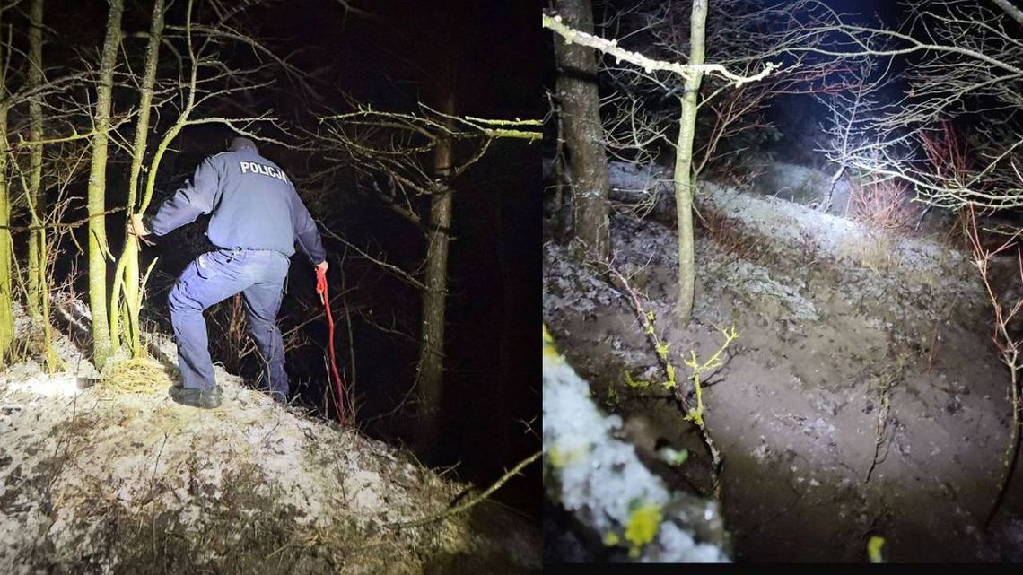 Dramatyczna akcja ratunkowa. Policjanci znaleźli wychłodzonego 20-latka w wodzie w wyrobisku