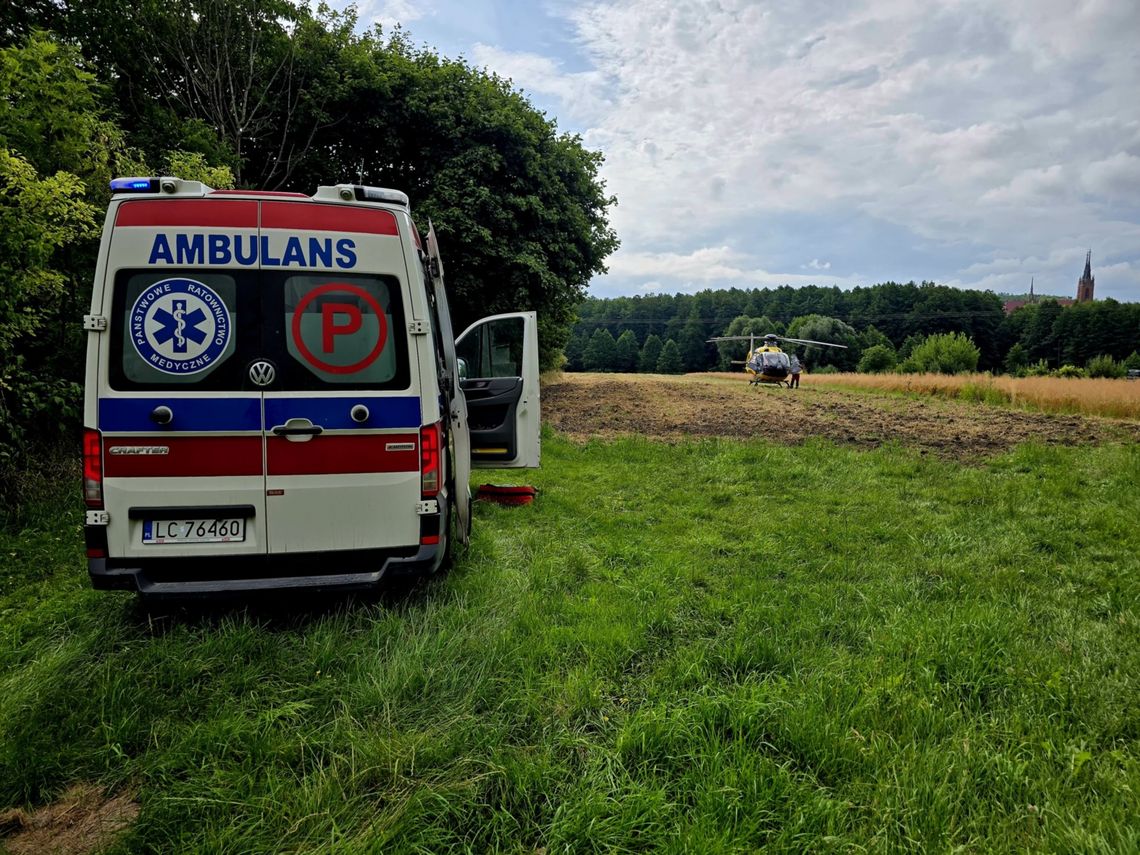 Dramatyczna akcja ratunkowa w gminie Łopiennik Górny. Niemowlę trafiło do szpitala śmigłowcem LPR Dramatyczna akcja ratunkowa w gminie Łopiennik Górny. Niemowlę trafiło do szpitala śmigłowcem LPR