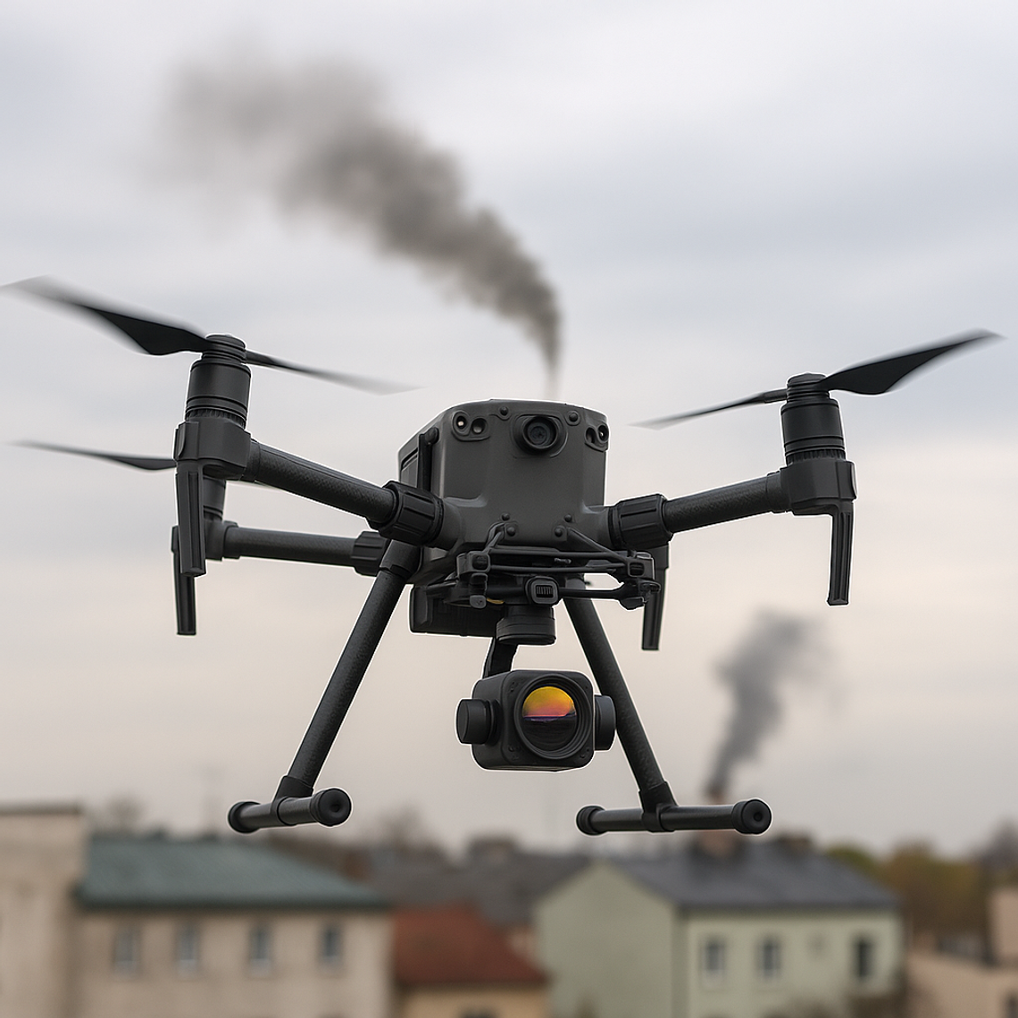 Dron antysmogowy ma badać jakość powietrza przez cały sezon grzewczy