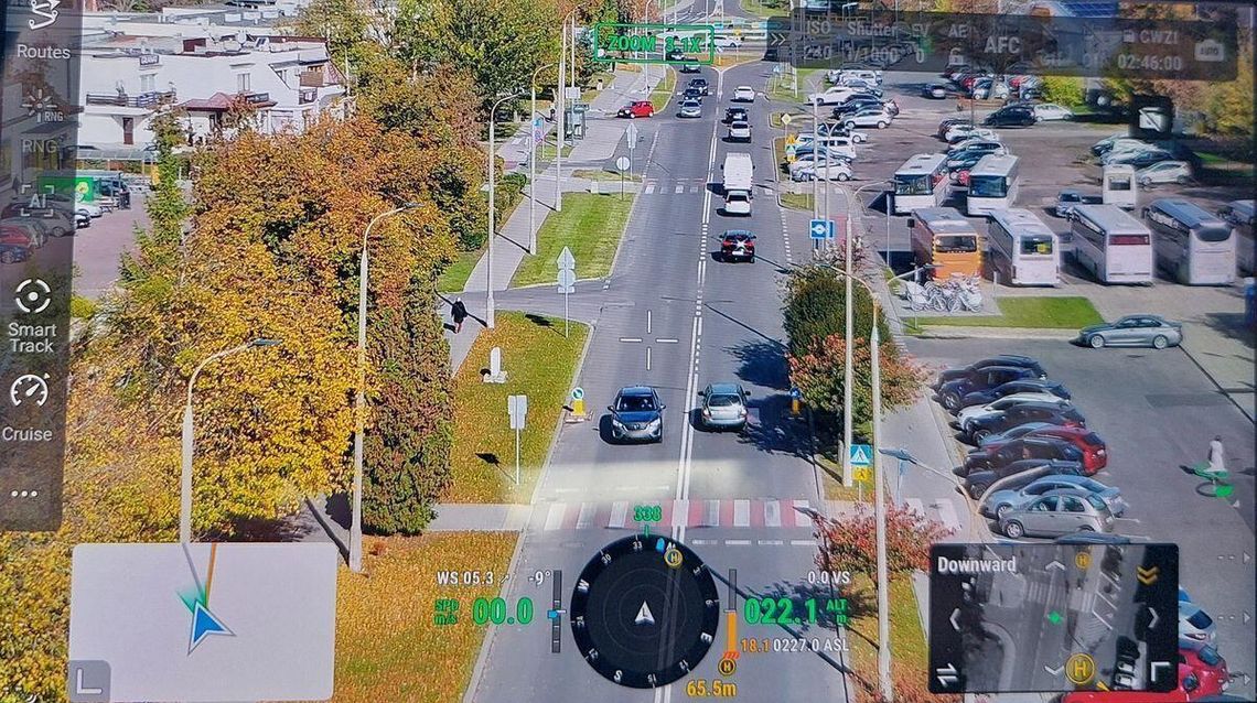 Dron nad Chełmem. Policja ujawniła 14 wykroczeń na głównych ulicach miasta Dron nad Chełmem. Policja ujawniła 14 wykroczeń na głównych ulicach miasta