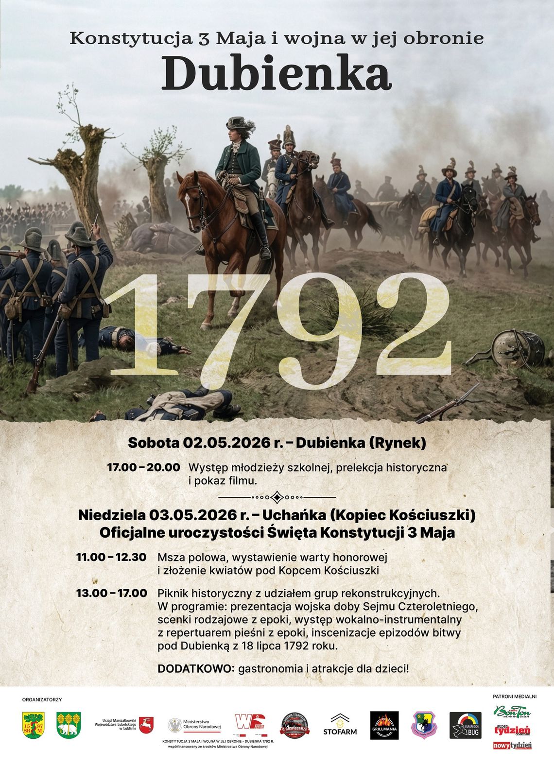 Program obchodów został podzielony na dwa dni, łącząc część edukacyjną z uroczystościami oficjalnymi oraz widowiskowymi rekonstrukcjami historycznymi.