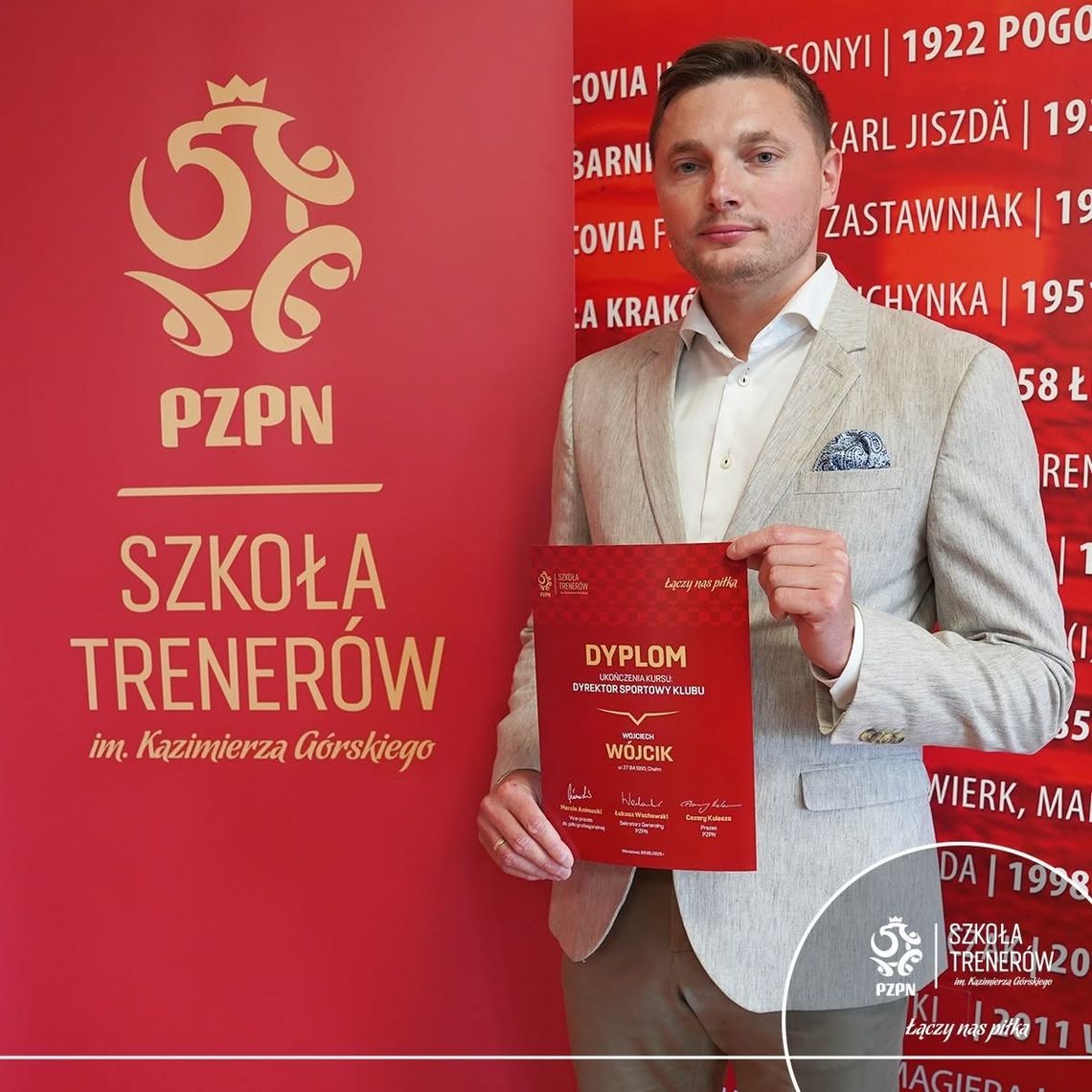 Dyrektor sportowy Chełmianki Chełm podnosi kwalifikacje Wojciech Wójcik