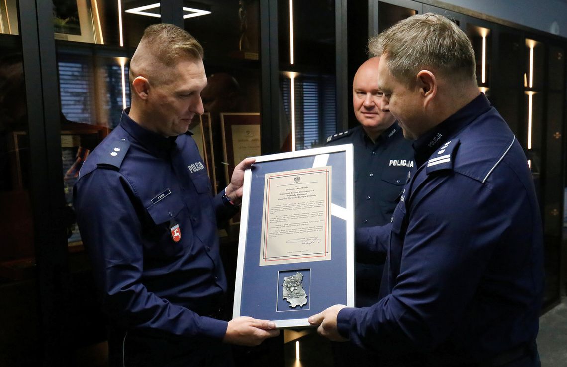 Dzielnicowy z Chełma zbiera gratulacje za sukces w ogólnopolskim konkursie