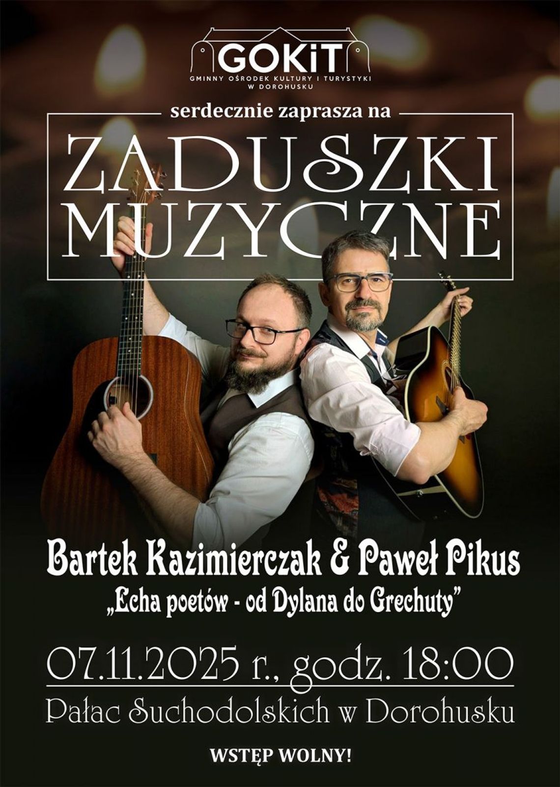 "Echa Poetów" zabrzmią w Dorohusku z duetem Kazimierczak & Pikus