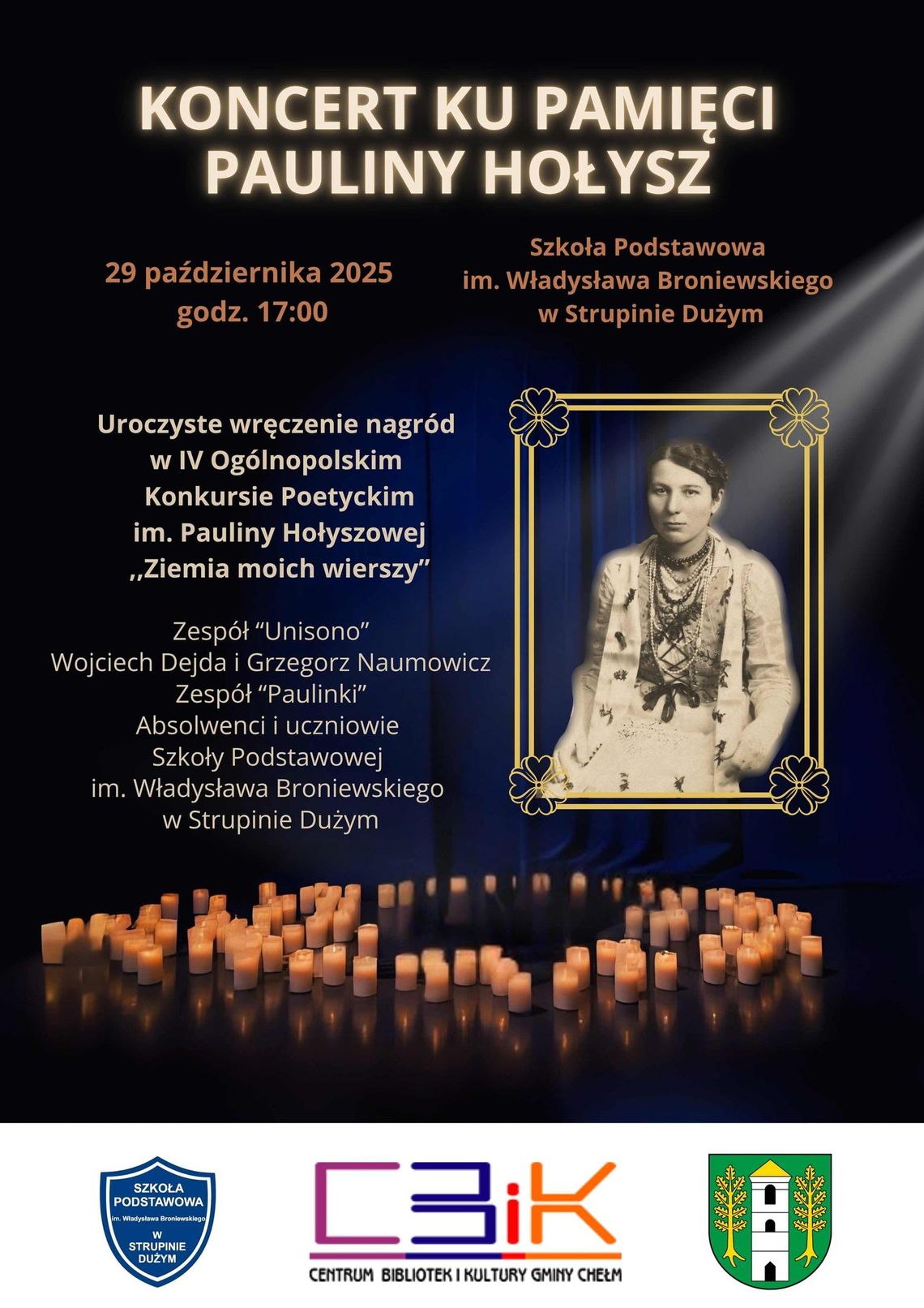 Gm. Chełm. Koncert ku pamięci Pauliny Hołysz i Finał Ogólnopolskiego Konkursu Poetyckiego