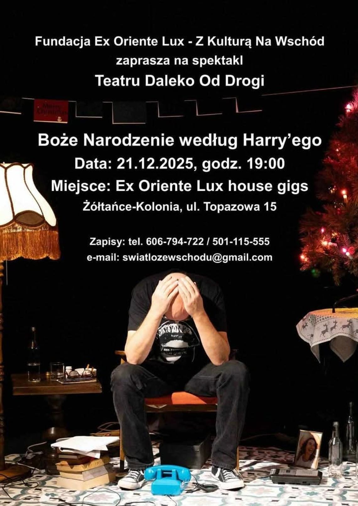 Monodram "Boże Narodzenie Według Harry'ego" rozpocznie się o godzinie 19:15.