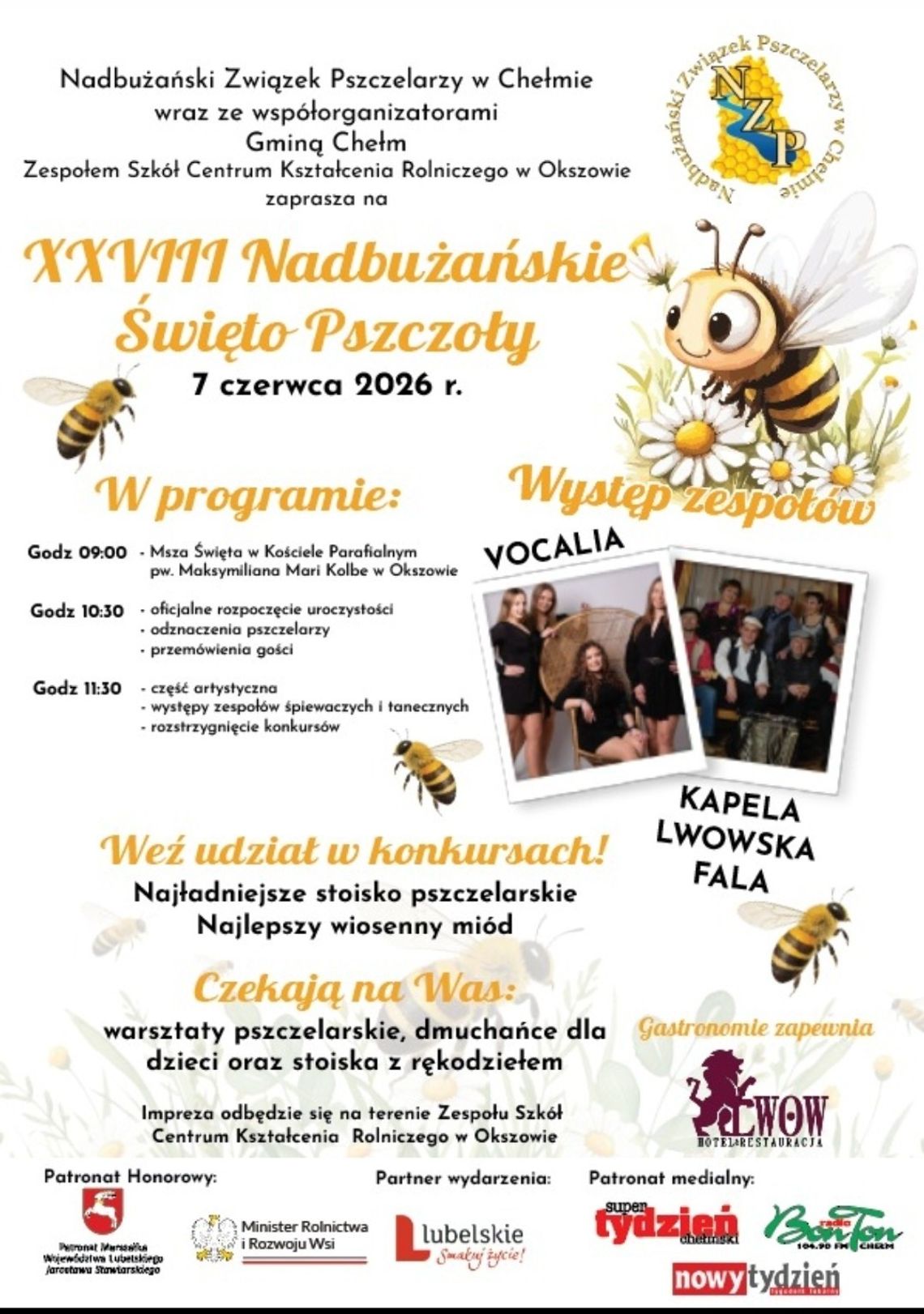 7 czerwca w Okszowie odbędzie się XXVIII Nadbużańskie Święto Pszczoły.