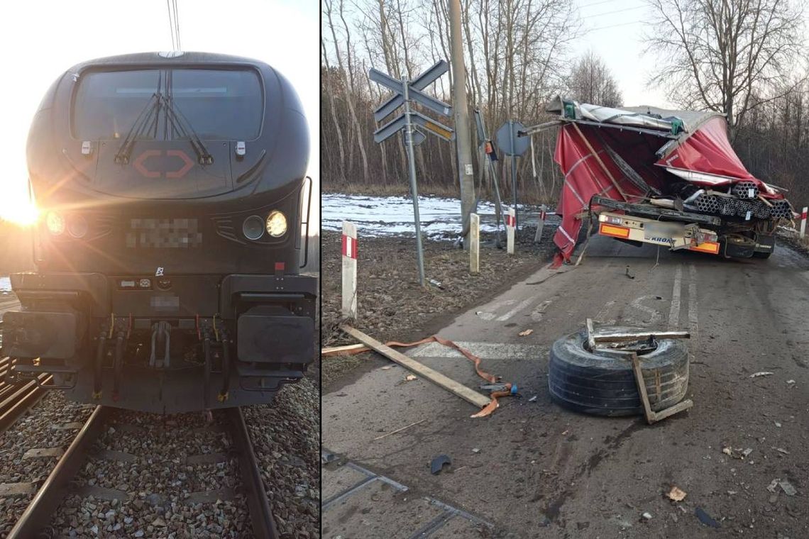 Gm. Dorohusk. O włos od tragedii. Ciężarówką wjechał pod lokomotywę!