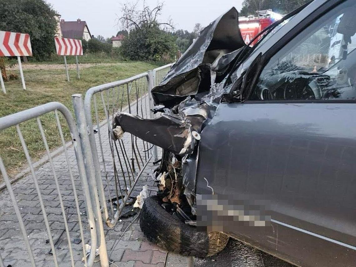 Gm. Fajsławice. Zderzył się z ciężarówką i odjechał. Trafił jednak do szpitala...