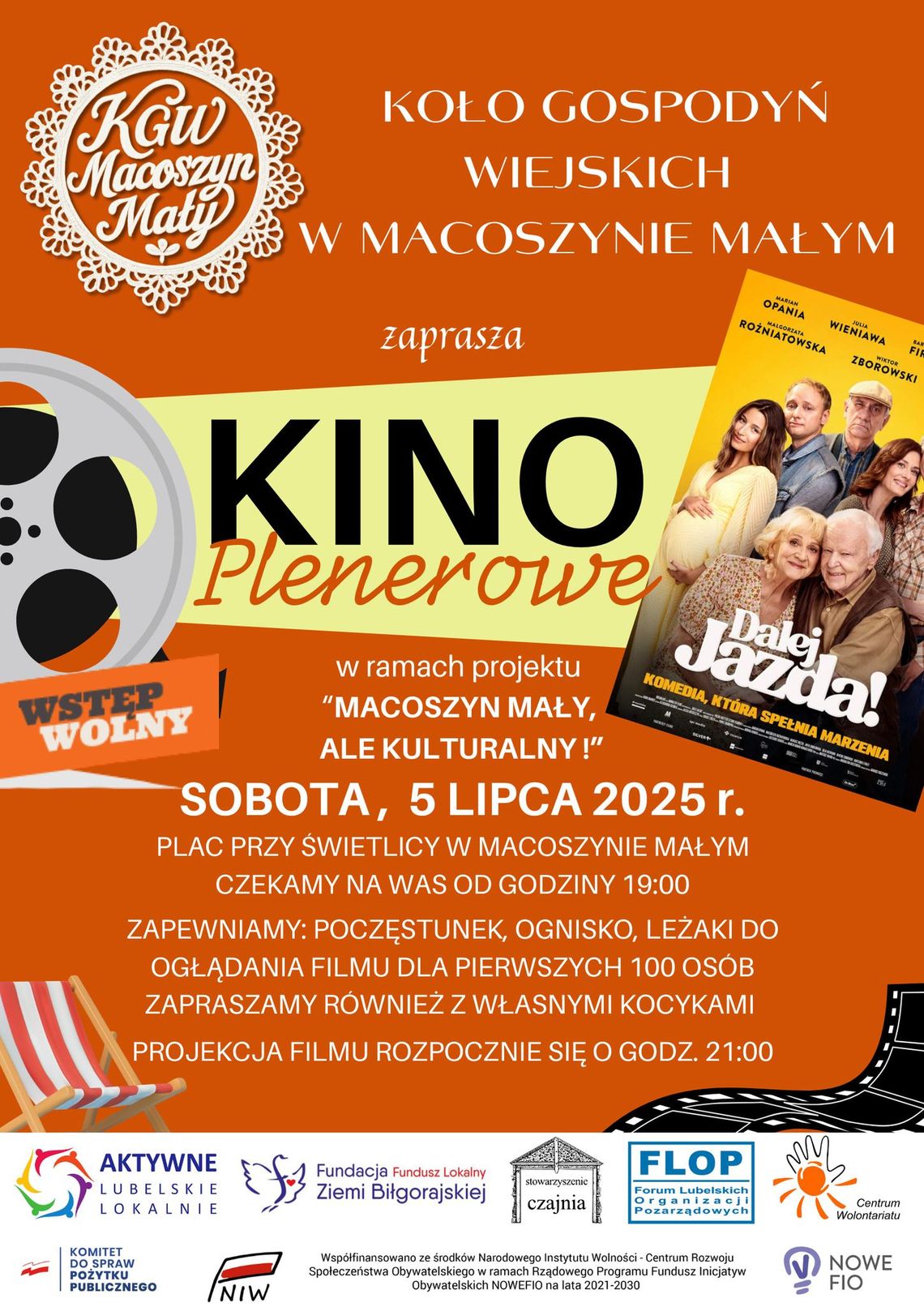 Gm. Hańsk. Macoszyn Mały zaprasza na plenerowy seans filmowy