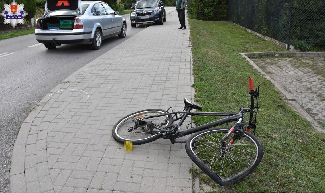 Gm. Izbica. 14-letni rowerzysta zderzył się z samochodem. Nie ustąpił pierwszeństwa