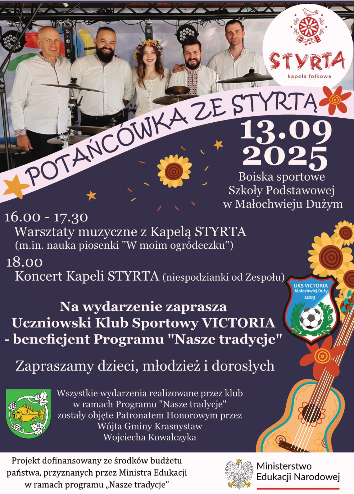 Plakat zapraszający na Potańcówkę ze STYRTĄ