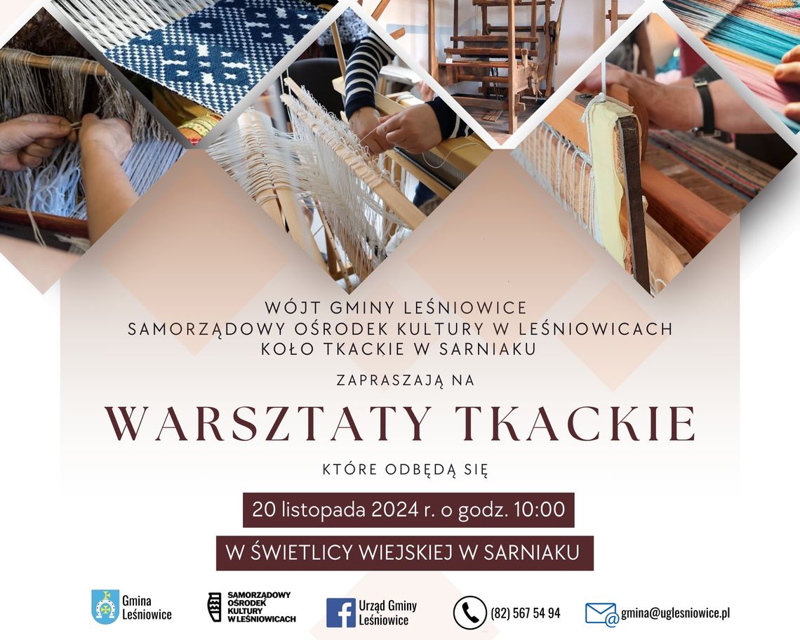 Gm. Leśniowice. Odrodzenie zapomnianej sztuki – warsztaty tkackie