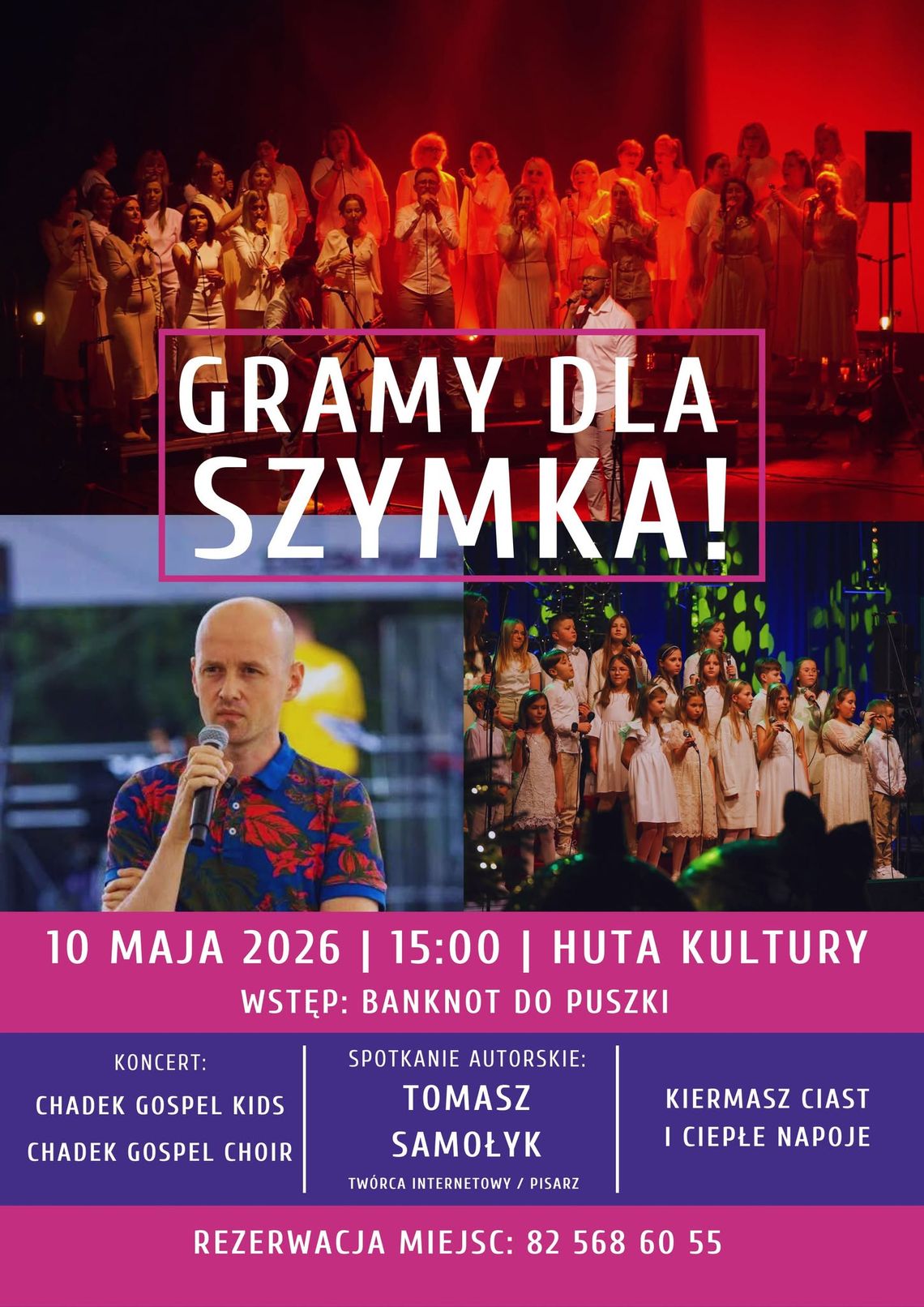 Gm. Ruda - Huta. Zagrają i zaśpiewają dla Szymka. Charytatywne popołudnie w Hucie Kultury