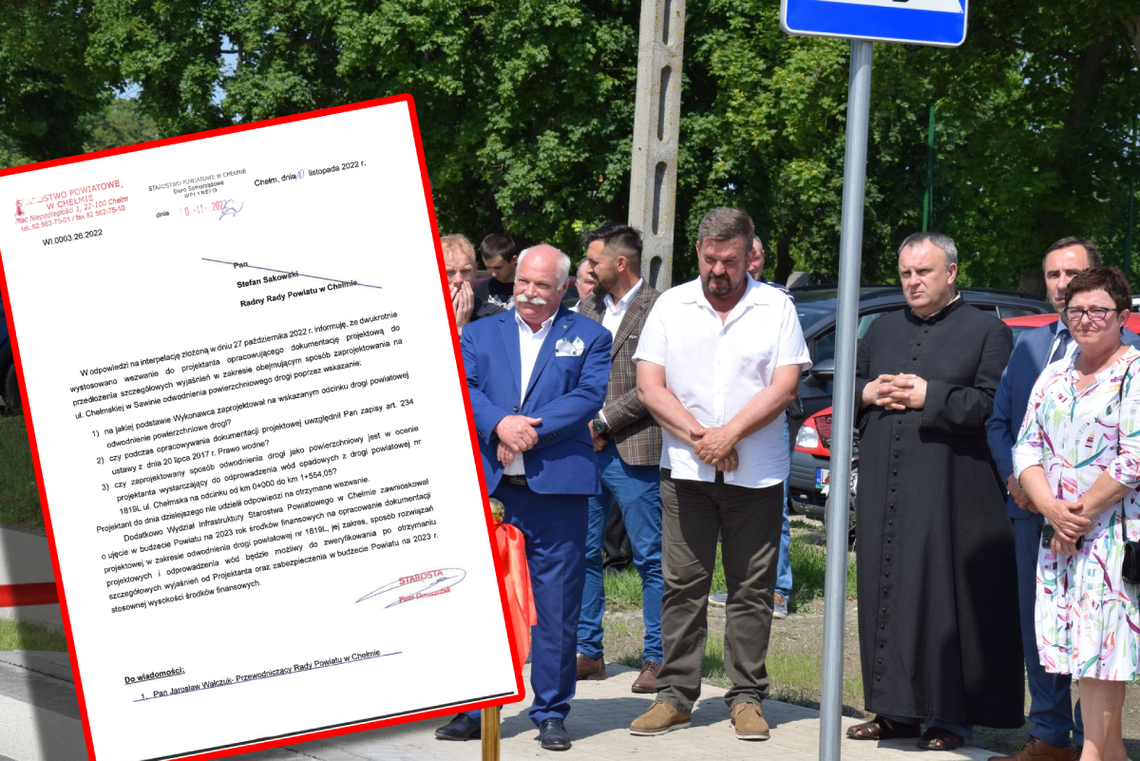 Gm. Sawin. Co wiemy w sprawie powiatowej ulicy Chełmskiej?