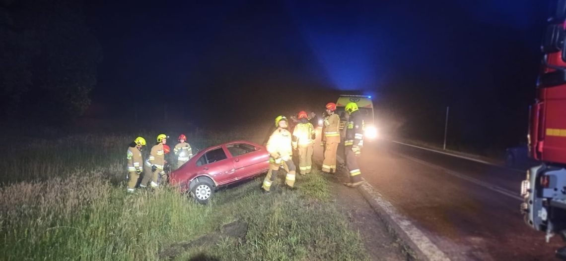 Gm. Stary Brus. Auto wylądowało w nocy w rowie