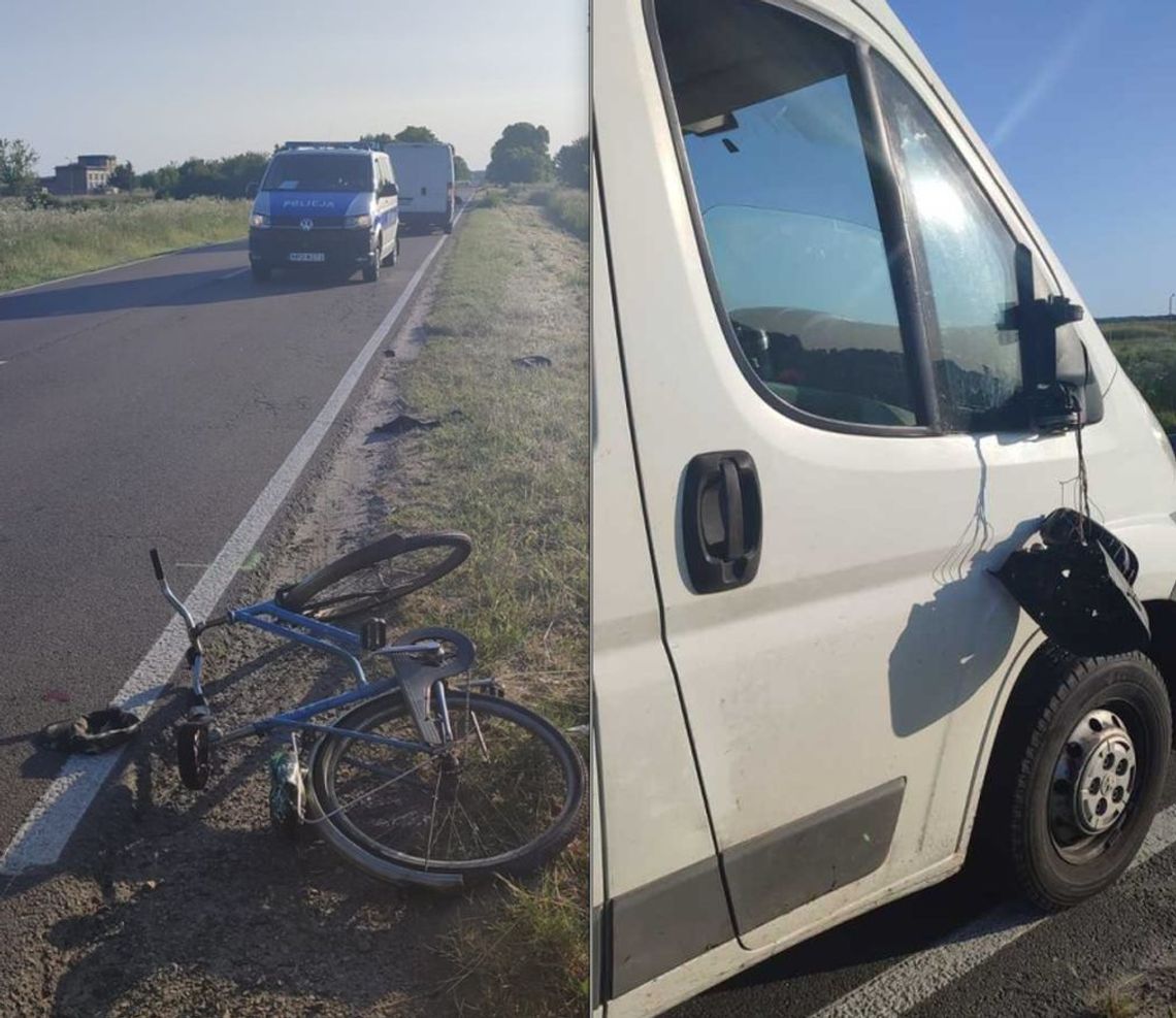 Gm. Urszulin. Wypadek na DK82. Busem potrącił rowerzystę