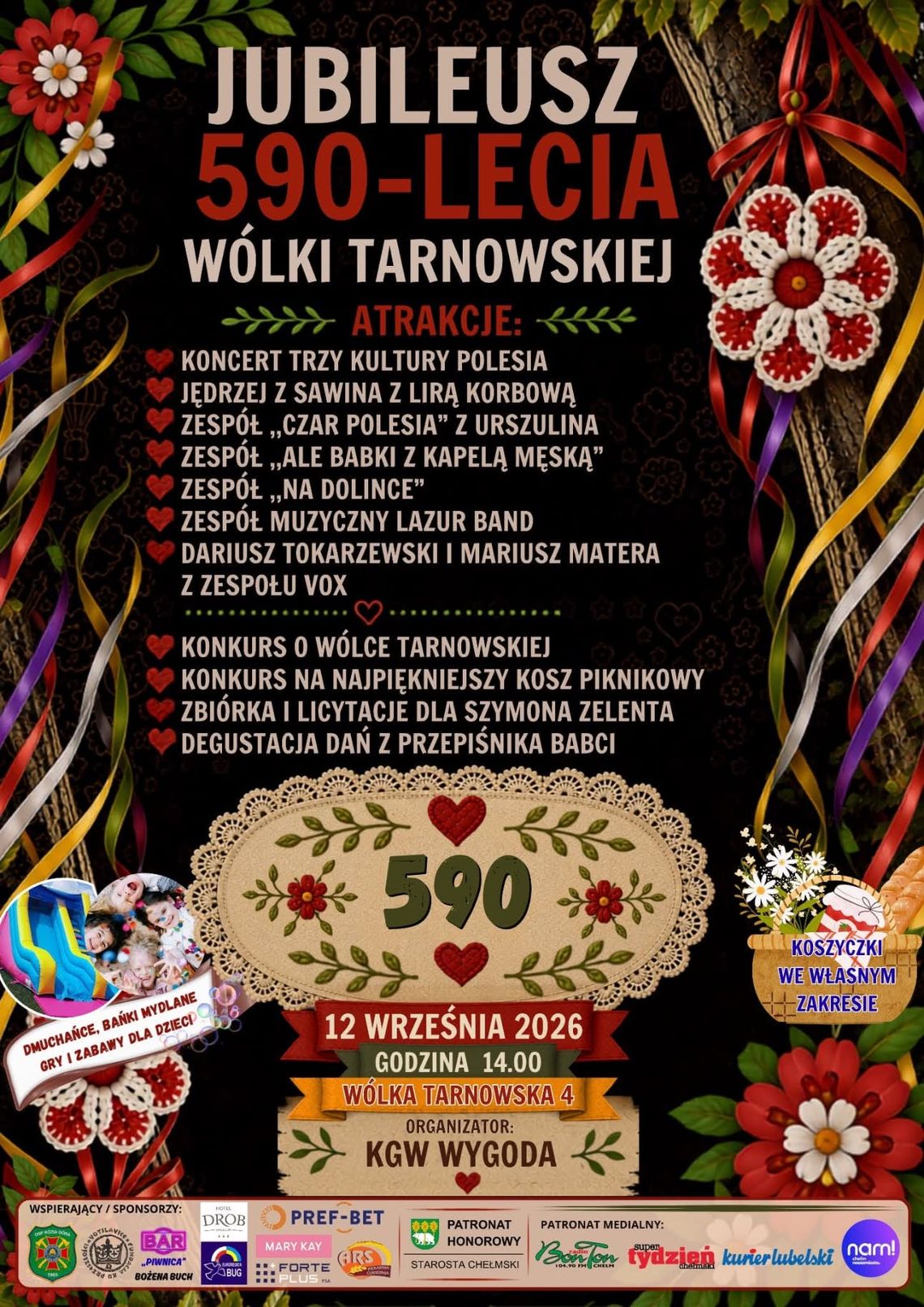 Gm. Wierzbica. Wólka Tarnowska zaprasza na jubileusz 590-lecia. Będzie muzyka, konkursy i wspólne świętowanie Wólka Tarnowska świętuje 590-lecie.