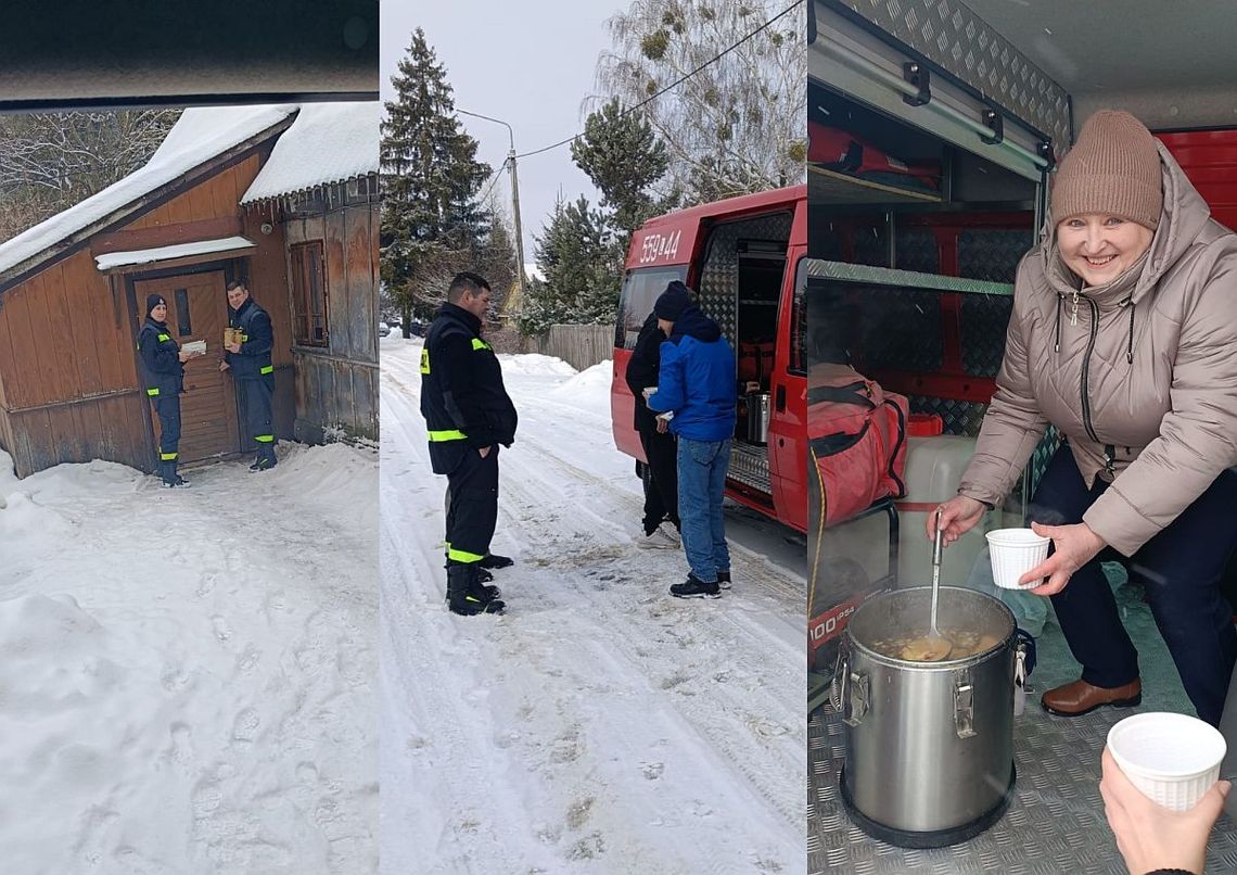 Gm. Włodawa. Rozgrzali serca i żołądki. Gospodynie i strażacy z gorącą zupą u mieszkańców
