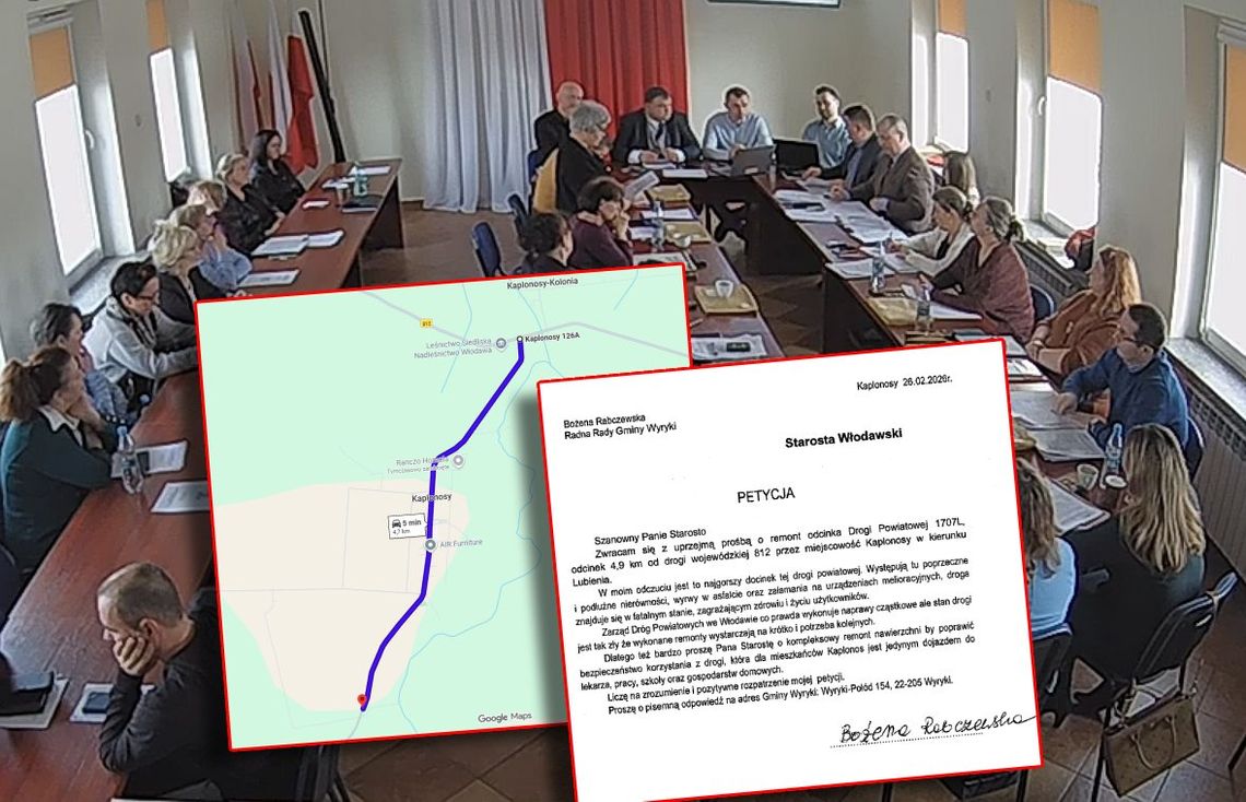 radna odczytuje petycję na sesji rady gminy