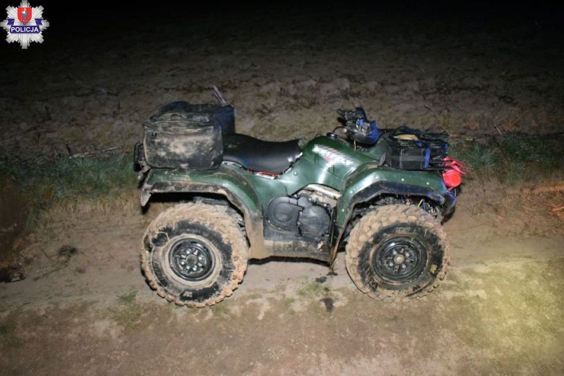 Nietrzeźwy kierowca przygnieciony przez quada. W plecaku miał marihuanę Nietrzeźwy kierowca przygnieciony przez quada. W plecaku miał marihuanę