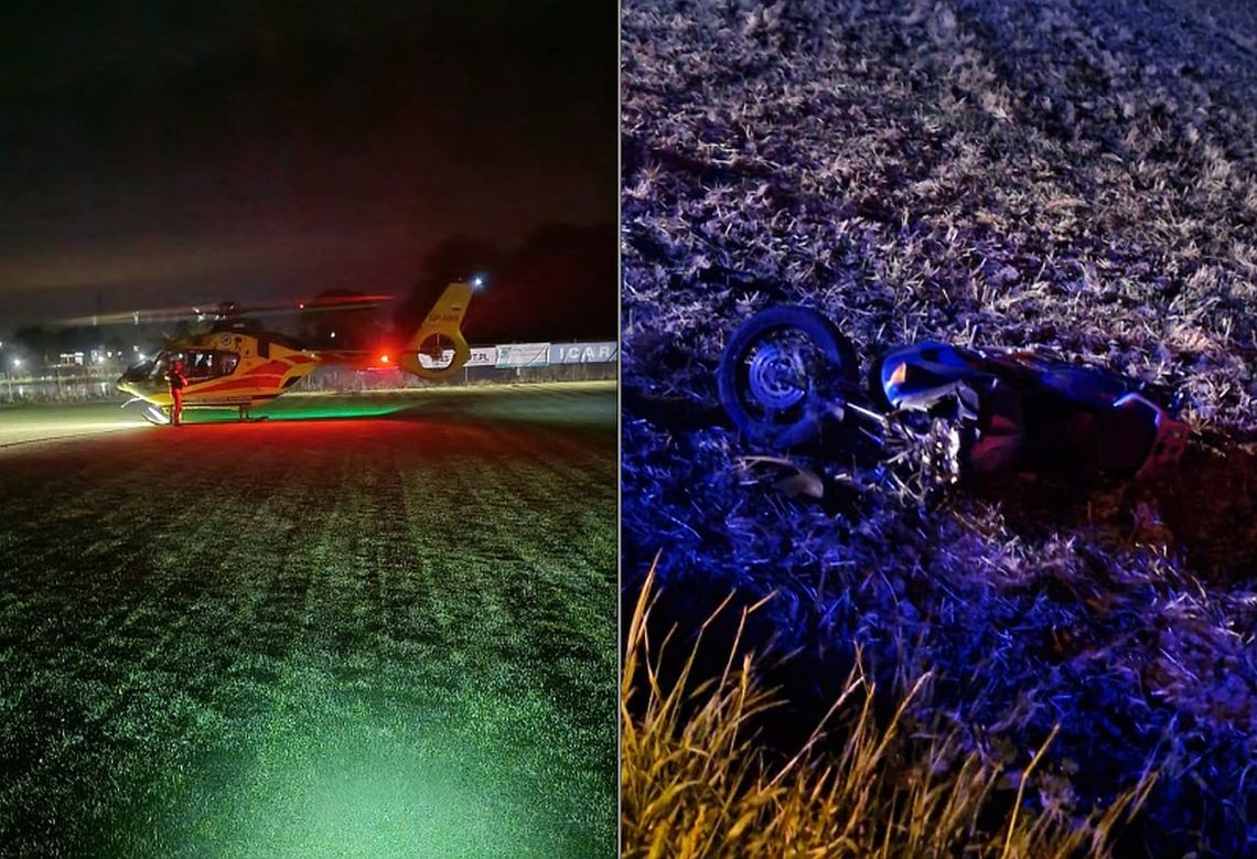 Gm. Żółkiewka. Wypadek motocyklisty w Chłaniówku