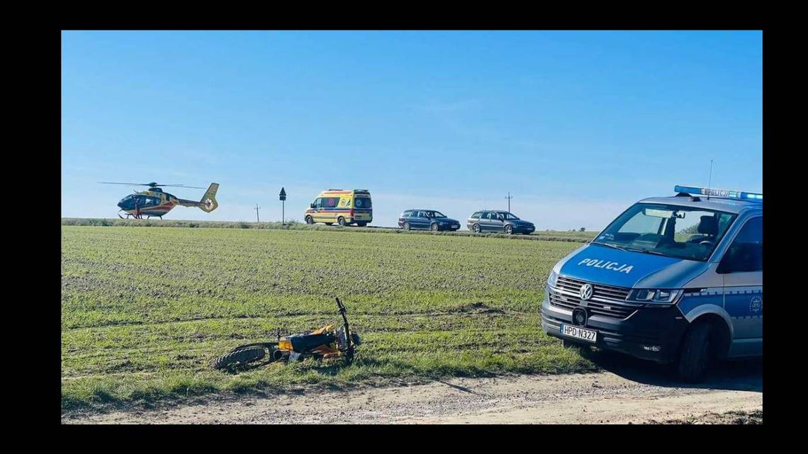 Gm. Żółkiewka. Zderzenie młodych motocyklistów. Obaj bez prawka, jeden w szpitalu