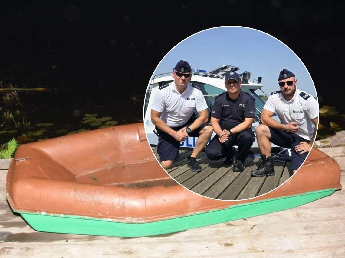 Policjanci uratowali 2,5-letnie dziecko i 2 kobiety z wywróconej łódki. Były pijane