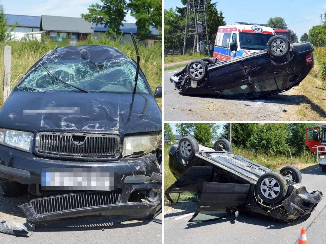 Pijana kobieta uderzyła skodą w przepust. Miała ponad 2 promile