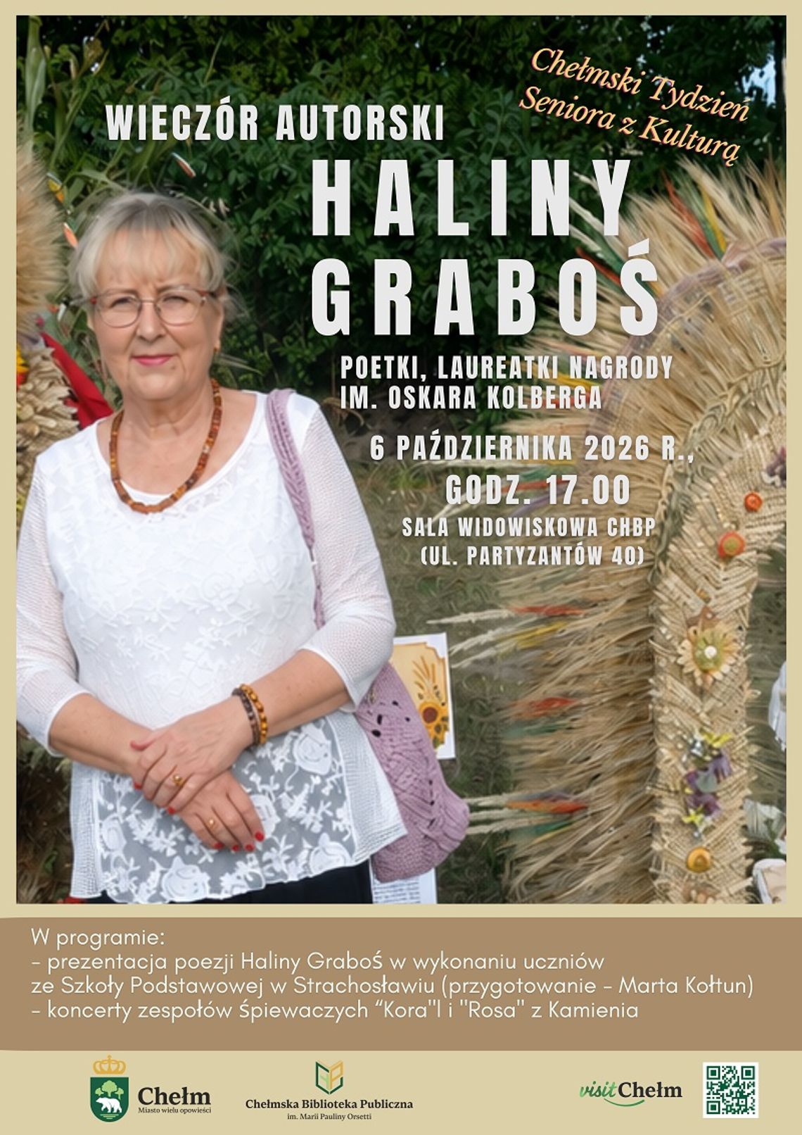 Chełmska Biblioteka Publiczna zaprasza na spotkanie autorskie z Haliną Graboś.