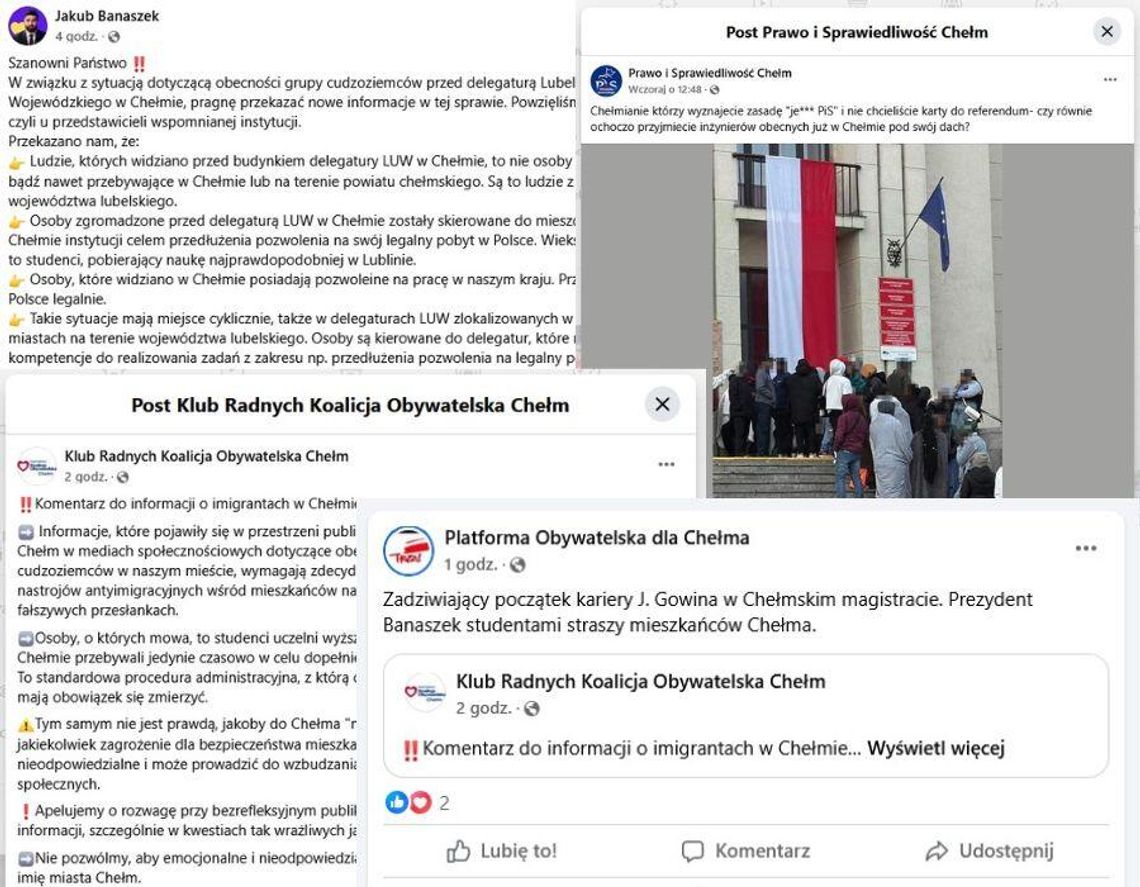 Chełm. Imigranci, facebookowe przepychanki i polityczna piaskownica Chełm. Imigranci, facebookowe przepychanki i polityczna piaskownica