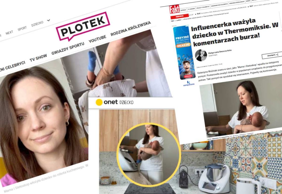 Influencerka z Chełma na fali hejtu. Bo ważyła dziecko w Thermomixie...