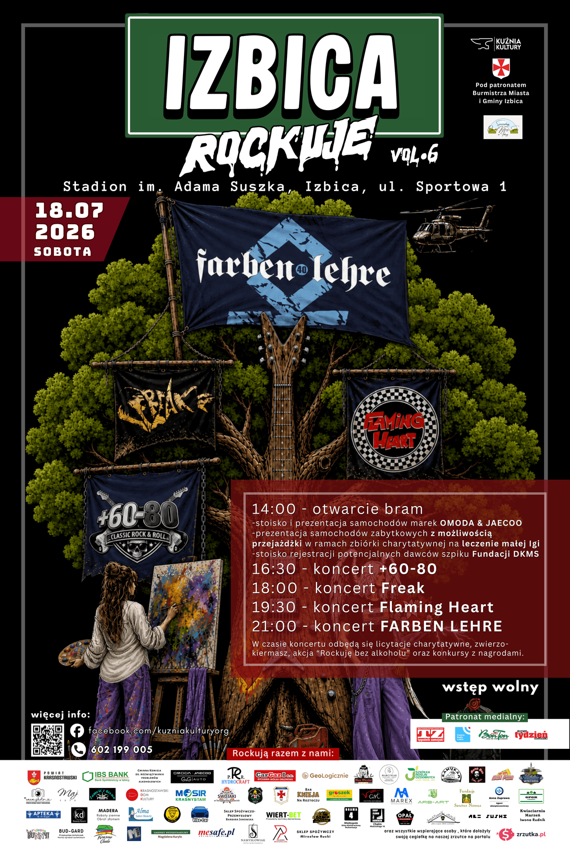 Izbica. Legendarna grupa Farben Lehre gwiazdą festiwalu „Izbica Rockuje” po raz szósty zrzeszy miłośników cięższych brzmień 18 lipca w Izbicy.