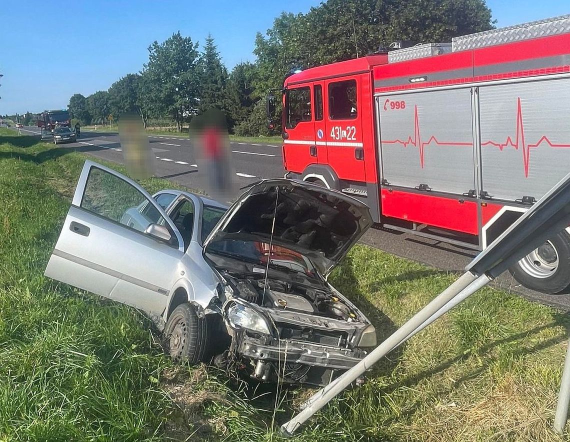 Izbica. Zderzenie osobówek na trasie Krasnystaw - Zamość