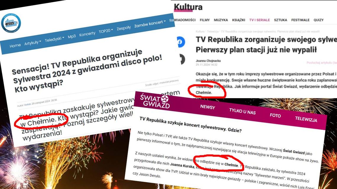 Jakie gwiazdy na chełmskim sylwestrze z TV Republika?