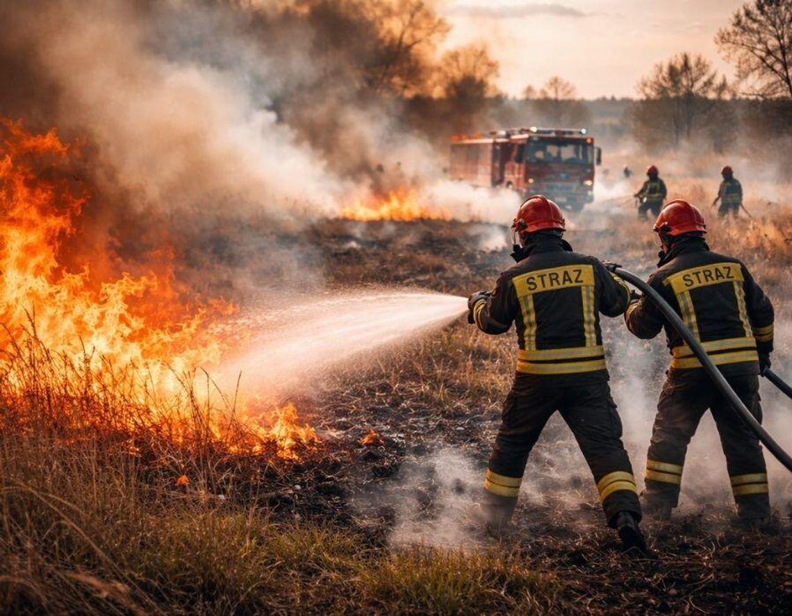 Jedna iskra, setki interwencji. Strażacy apelują: wypalanie traw to realne zagrożenie!