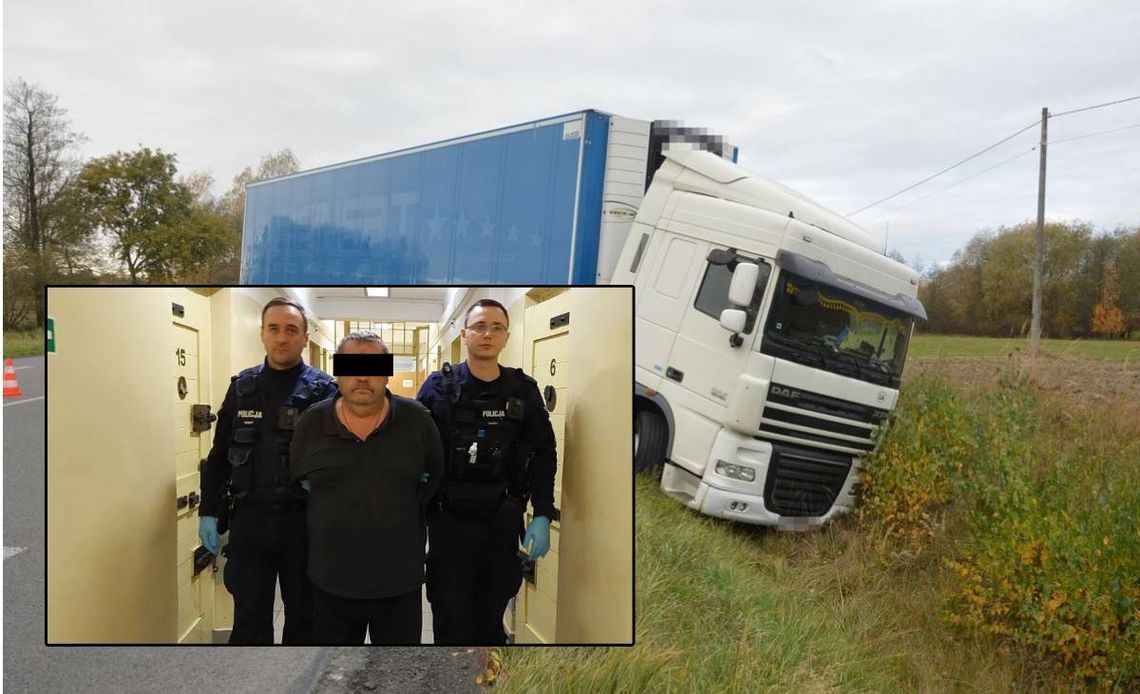 Policjanci z Dorohuska zatrzymali 27 października w Okopach-Kolonii 60-letniego obywatela Ukrainy, który kierował tirem, mimo że miał 2,5 promila alkoholu w organizmie.