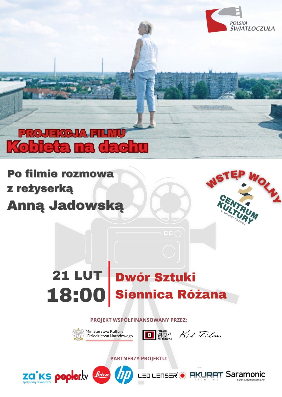 Kino w Siennicy Różanej – "Kobieta na dachu" i spotkanie z reżyserką Anną Jadowską