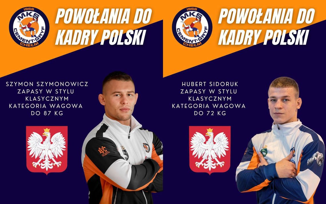 Kolejne powołania w Cemencie Gryfie Chełm Szymon Szymonowicz i Hubert Sidoruk