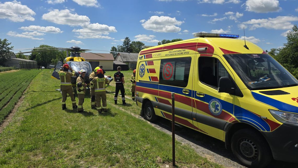 Kolejny wypadek na hulajnodze. 14-latek zabrany śmigłowcem do szpitala [ZDJĘCIA]