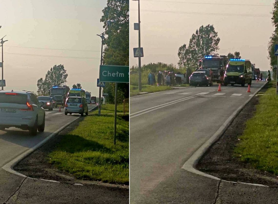 Kolizja dwóch aut w Kamieniu. Jeden z samochodów wypadł z drogi Kolizja dwóch aut w Kamieniu. Jeden z samochodów wypadł z drogi
