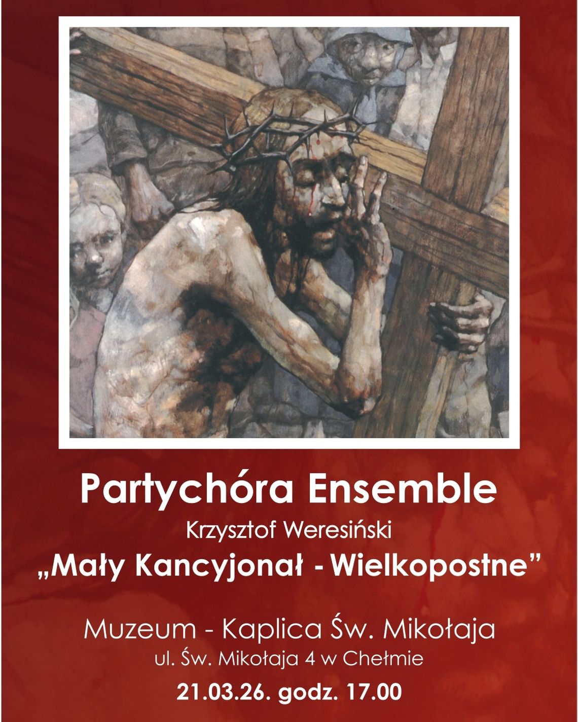 Koncert odbędzie się w sobotę, 21 marca, o godzinie 17:00 w kaplicy św. Mikołaja.