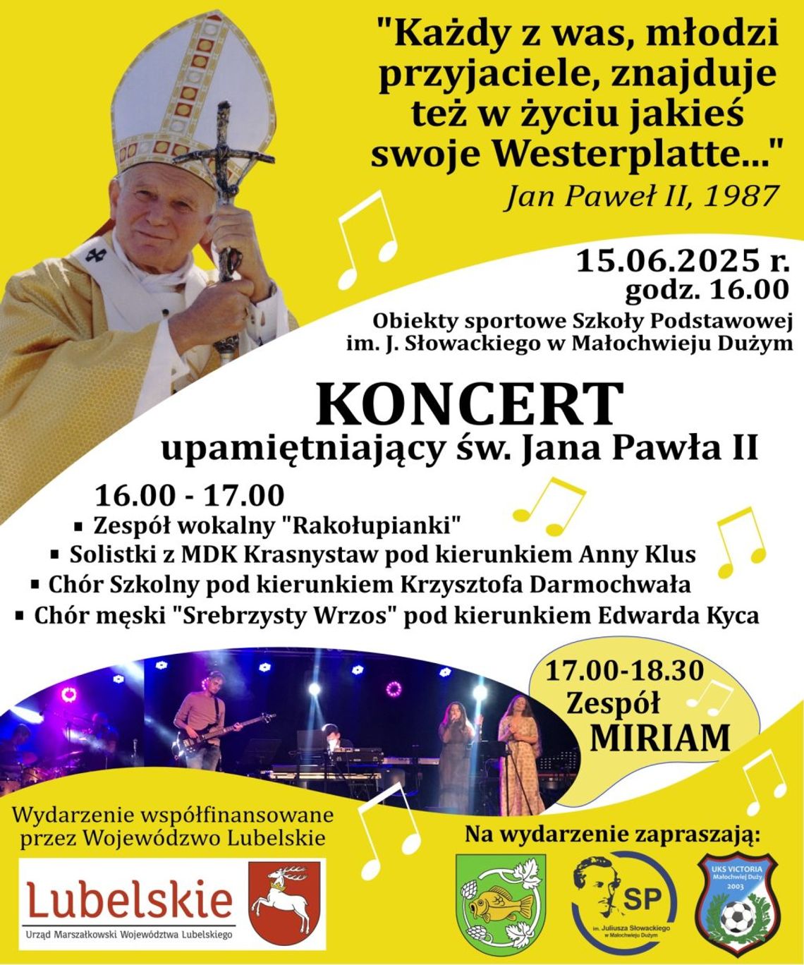 Koncert upamiętniający św. Jana Pawła II w Małochwieju Dużym