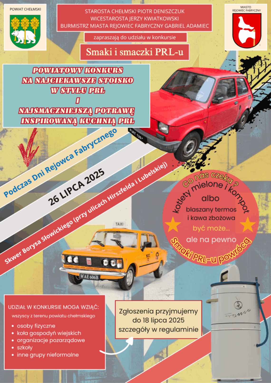 Konkurs "Smaki i Smaczki PRL-u" uświetni Dni Rejowca Fabrycznego